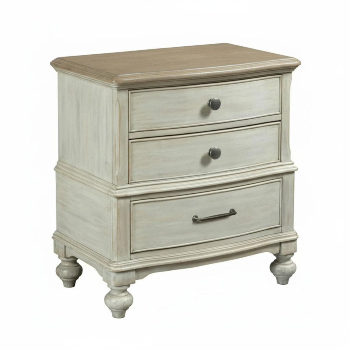 French Country design Bedside Table with Drawers Vintage Design Distressed Single-Drawer End Table space-saving Size Nightstand Sturdy Construction for Apartment Dwellers, Homeowners, Students, Guest Room, Entryway, Hallway, Office