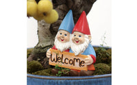 Hand-Painted Welcome Sign Gnome Colorfast Resin Gnome Ornament for Patio, Front Porch