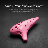 12 Hole Alto Ocarina Resin Drop Resistant, Musical Instrument for Music Lessons, Ergonomic Ocarina Hole Alto, Professionally Tuned Ocarina Gift