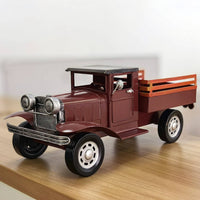Hand-Painted Vintage Pickup Truck Model Handmade Metal Pickup Truck Retro Look Home Decor Decorative
