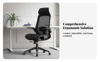 Reclining spinerest Ergonomic Mesh Chair with Headrest Lumbar Support Highrear Mesh Task Chair Adjustable support componentrests Rolling Seat 360° rotate for Students, Remote Workers, gaming enthusiasts, Study Room, Bedroom, Gaming Setup