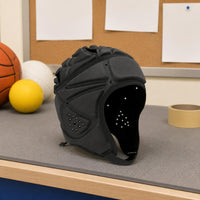 EVA Foam Children's Head Protector Cloth-Covered Padded Sports Head Protector Ear-Covering Football Headgear Adjustable Chin Strap