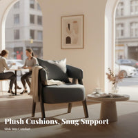 Upholstered Armchair Italian aesthetic Upholstered Tub Chair Modern Design Thick Cushioning for Interior Designers, Homeowners