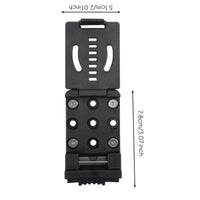 Metal Front Plate Adjustable Belt Tool Holder Mounting Holes Clamp Belt Tool Holder Slotted Cutouts