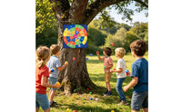 Safe Substitute to Sharp Darts Trampoline Target Board Soft Fabric Sticky Ball Dartboard for Children
