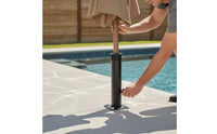 Deck Umbrella Mount Metal Patio Umbrella Base Hardware Adjustable Long-Lasting for Homeowners, Poolside