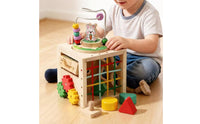 Fine Movement Skills Educational Activity Cube Early Learning Multi Activity Cube Safe Materials Bead Maze Toy Rounded Edges for Daycare, Preschool