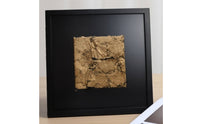 Framed Relief Art Beige 3D Textured Wall Art Square Framed Artwork for Interior Designers, Entryway