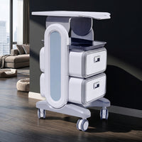 Salon Cart with Drawers Sturdy Rolling Salon Cart Beauty Trolley for Nail Technicians