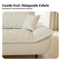 Modern Minimalist aesthetic Sail Design Sofa Light Luxury Living Room Seating space-saving Size Loveseat distinctive Curved Armrests for Small Apartment Residents, partners, Homeowners, Lounge Area