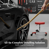 Long Handle Wheel Brush Sturdy Fibers S Long Handle Tire Brush Gentle on Finishes for Professional Car Care Specialists, Vehicle Maintenance, Garage