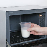 Milk Foaming Cup Manual Milk Frother Cup Microwave Coffee Specialist Steaming Jug for Coffee Lovers, Home Baristas, Office Breakroom