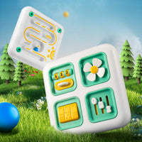 Fine Motor Double-Sided Activity Board Hands-on Busy Board with Maze Tactile Toy Sensory for Toddlers, Babies, Road Trips, Airplane