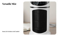 Quiet Operation Misting Desk Fan LED Night Light USB Humidifier Fan Multi-Speed Control for Office Workers, Bedroom, Dorm Room