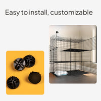 Modular Cat Cage Kit, Customizable Iron Grid Panels