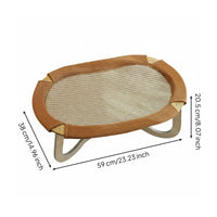 Elevated Cooling Pet Bed Detachable and Washable Raised Pet Bed Sturdy Frame Elevated Cat Hammock for Summer