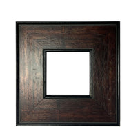 Wooden Picture Frame Rustic-Lumber Frame with Black Border Wall-Mountable for Bedroom, Hallway