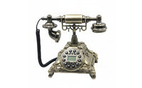 Vintage Antique Style Phone Decorative Retro Telephone Ornate Corded Desk Phone Old Fashioned for Collectors, Hotel Reception