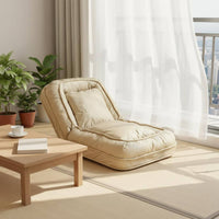 Foldable Sofa Bed Space Saving Single Person Sleeper Chair Removable and Washable Cover Adjustable Floor Lounger for Bedroom, Balcony, Small Apartment