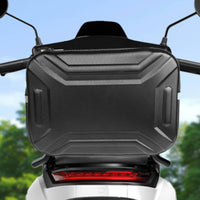 Hard Shell Scooter Rack Bag Water Resistant Rear Rack Bag Reflective Strip Two-Wheeler Accessory PVC Leather