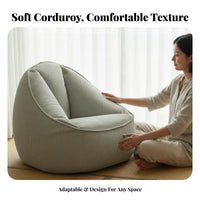 Soft and Comfortable Convertible Foam Beanbag Skin-Friendly Textile Structured Lounger Ergonomic Design Floor Sofa High Back Support for Adults, Students, Bedroom, Balcony, Living Room, Lounging