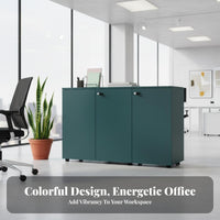 Keyless Combination Lock Compact Filing Cabinet Modern Design Multi-Drawer Wooden Cabinet Lockable Office Furniture Room Divider Function for Business Managers, Students, Workspace, Reception Area