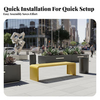 Slatted rearrest Bench Weather-withstandant green space Seating Weatherproof Outdoor Furniture for General Public, Pedestrians, Courtyard, roadside, rearyard