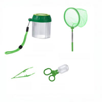 5 Pieces Educational Observation Box Science Learning Butterfly Catching Net Set Magnifying Glass Viewer Box Safe for Park, Garden