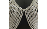 Layered Pearl Body Chain Fringe Pearl Shoulder Chain Lightweight Shoulder Harness Trendy for Photoshoots