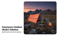 Retains Body Heat Mylar Emergency Blanket Highly Reflective Emergency Tube Tent Ultralight for Survivalists, Backpackers, Camping, Hiking