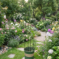 Garden Decor Metal Garden Trellis for Climbing Plants, Sturdy Plant Support for Potted Plants, Arched Garden Obelisk with Conical Shape, 1 Pack