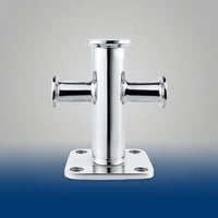 Boat Bollard with Cross Head Mirror Polished Cross Bollard Heavy Duty Mooring Cleat for Marinas