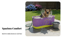 Portable Dog Bath Tub Stable Frame Foldable Bathtub Construction Foldable Soaking Bathtub for Children, Small Apartments, Outdoor, Backyard