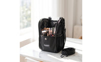 Makeup Organizer Bag Portable Cosmetic Organizer with Clear Panel Transparent Case for on-Set