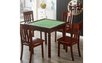 Printed Markings Square Table Raised Rim Game Table Built-in Drawer Gaming Furniture Wood Frame