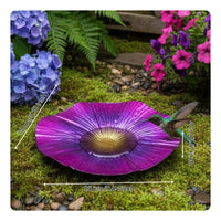 Decorative Flower-Shaped Feeding Dish Vibrant Colors Bird Feeder Weather-Resistant Garden Supply Easy to Clean for Nature Lovers, Gardeners, Homeowners, Courtyard, Patio, Backyard, Yard