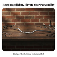 Curved Retro Motorcycle Handlebar Sturdy Steel Motorcycle Handlebar Aftermarket Part Vehicle Accessory Universal Fit