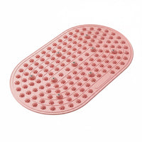 Thick Rim Silicone Foot Massage Mat Rounded Edges Foot Massage Mat Molded Finish Reflexology Points for Mindful Movement