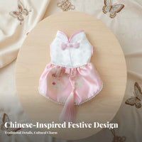 Brocade Material Tang Suit Dog Dress Elegant Appearance Dog Tang Suit Warm and Comfortable for Small Dogs, Festivals, Photo S, Daily Wear