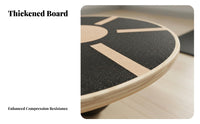 360° Rotation Wooden Balance Board Improves Posture Wobble Board Versatile Core Stability Disc Non-Slip Surface for Adults, Seniors, Athletes, Home Gym, Office, Standing Desk