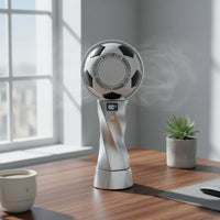 Soccer Ball Design Portable Handheld Fan High Speed Handheld Fan Powerful Breeze Output Usb-C Charging for Travel, Outdoor, Office