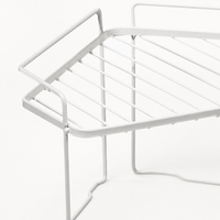 Kitchen Storage Rack, Slide-Type, 2-Tier, Under Sink, Under Vanity Storage Rack, With Drawer, Modern White