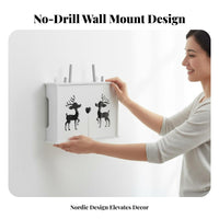 Router Storage Box Easy Installation Wall Mounted Router Box Space-Saving Wall Mount Shelf for Homeowners, Students, Living Room, Study, Bedroom