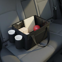 Kids Toy Vehicle Tote Multi-Functional Backseat Storage Bin Featuring Beverage Holders Foldable for Parents