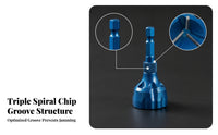 Blue Deburring Chamfer Tool Easy to Use Fluted Chamfer Cutter