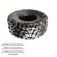 Knobby ATV Tire Heavy-Duty Go-Kart Tire Deep Groove Pattern Transportation Part Angled Lugs for Beach Cart