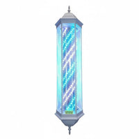 Illuminated Haircut Pole Lamp Retro Design Haircut Pole Wall Mounted Salon Lamp Energy Saving Waterproof for Hair Salons