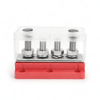 High Current M10 Busbar Shielding Bus Bar Terminal Block with Studs Bus Bar with Cover Sturdy for Electricians