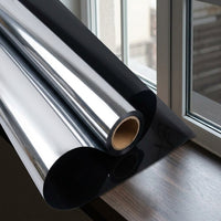 Frosted Window Film and Blackout Window Tint for Home Office, Opaque Window Tint Film Home with Tools, Bathroom Window Film Privacy, PVC Material