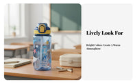 600ml Capacity Child s' Straw Water Bottle Easy to Carry Child S Water Bottle with Straw Long-Lasting for Toddlers, Students, School